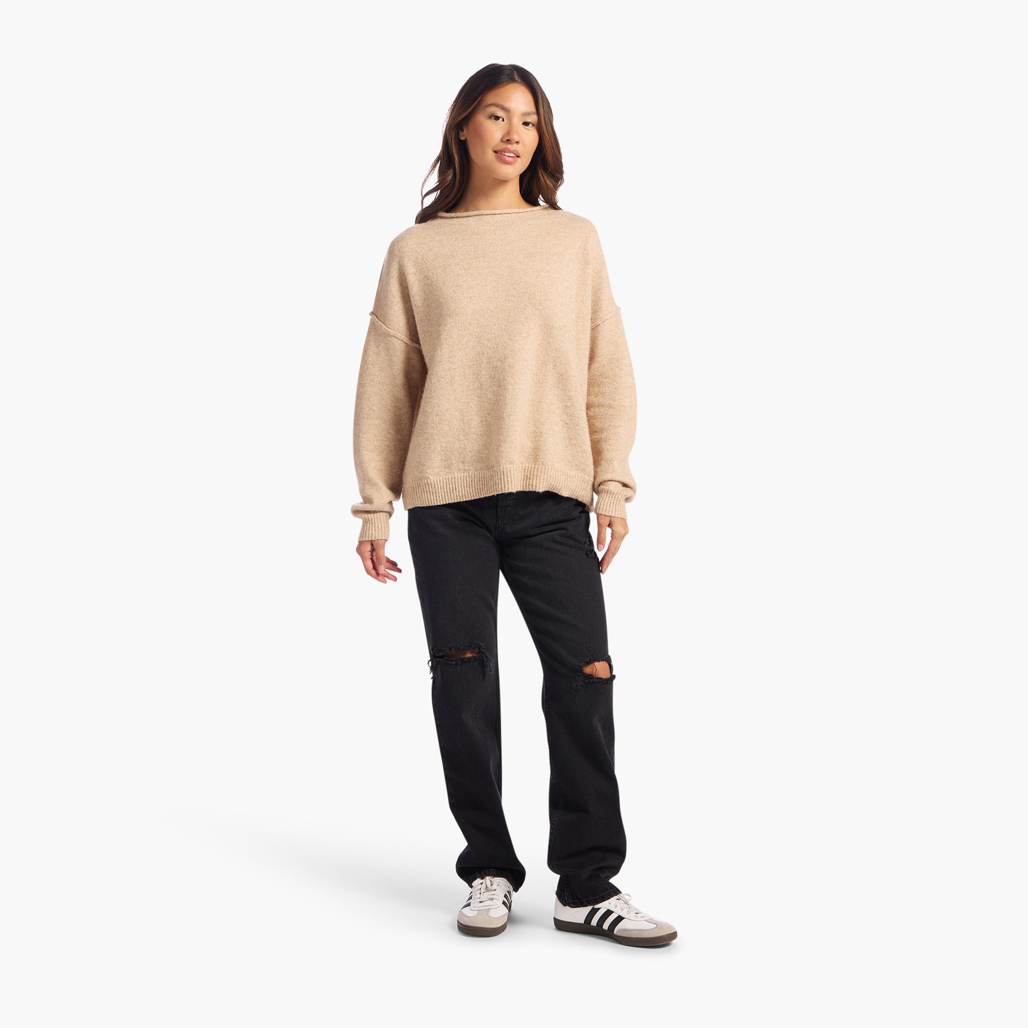 Cozy Knit Mock Neck Sweater