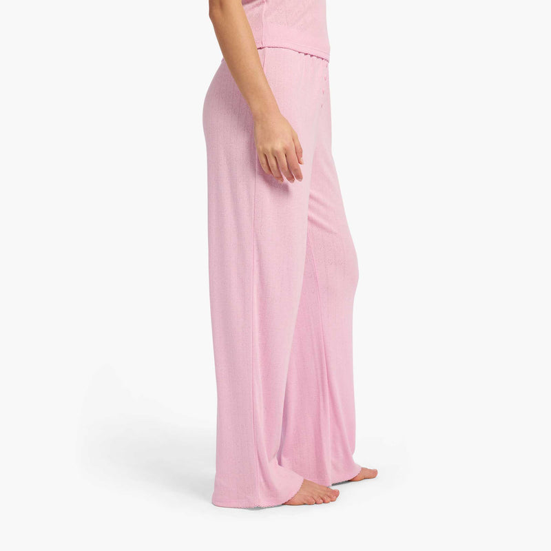 Heart Pointelle Wide Leg Pant