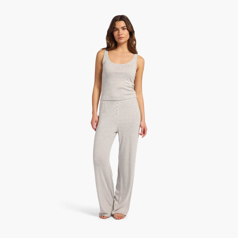 Heart Pointelle Wide Leg Pant