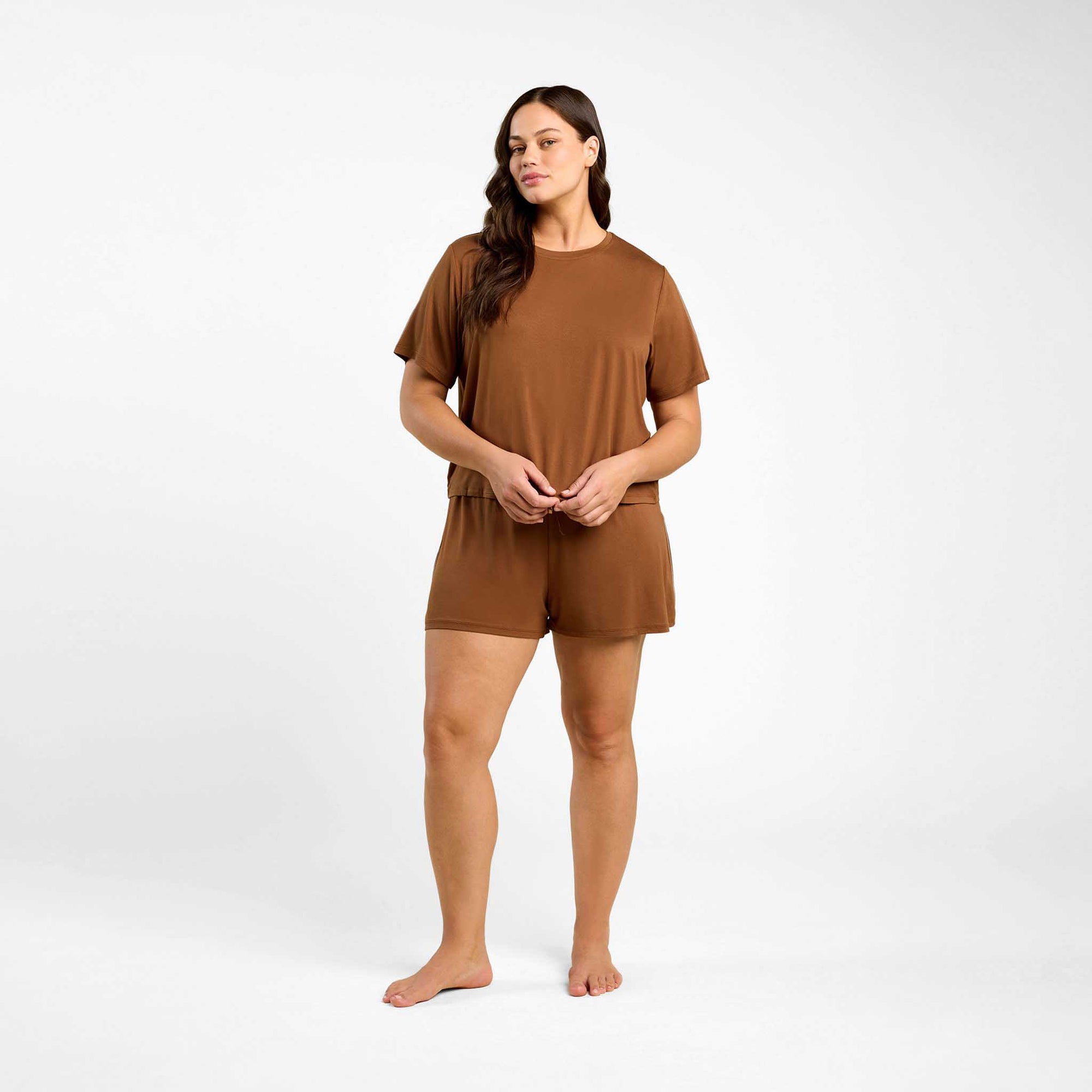 Pajama Short Set | Chocolate