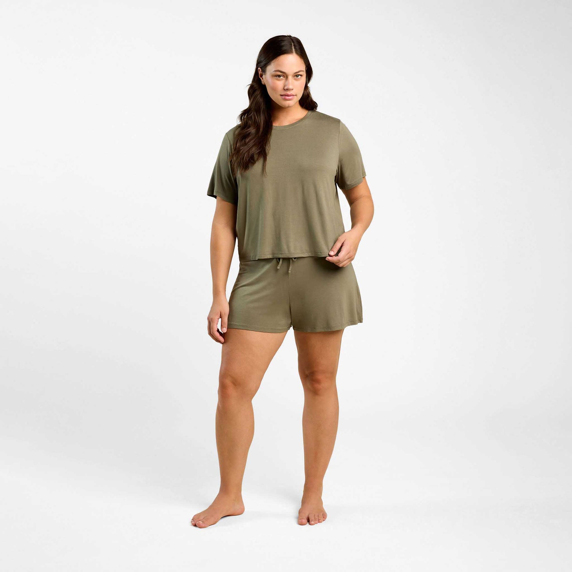 Pajama Short Set | Olive