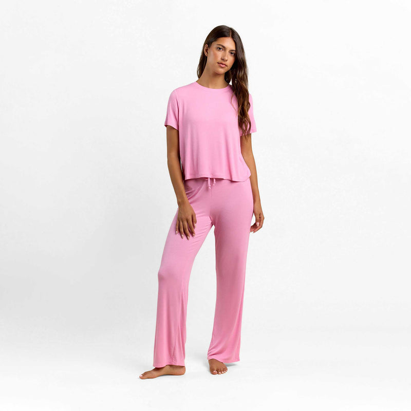 Ribbed Pajama Set | Bubblegum Pink