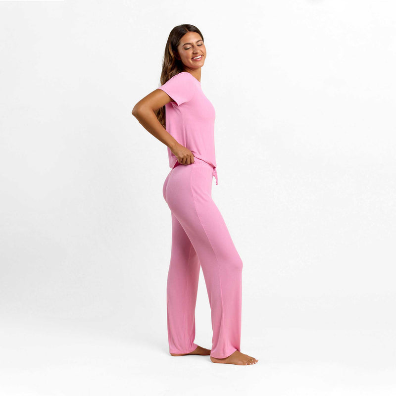 Ribbed Pajama Set | Bubblegum Pink