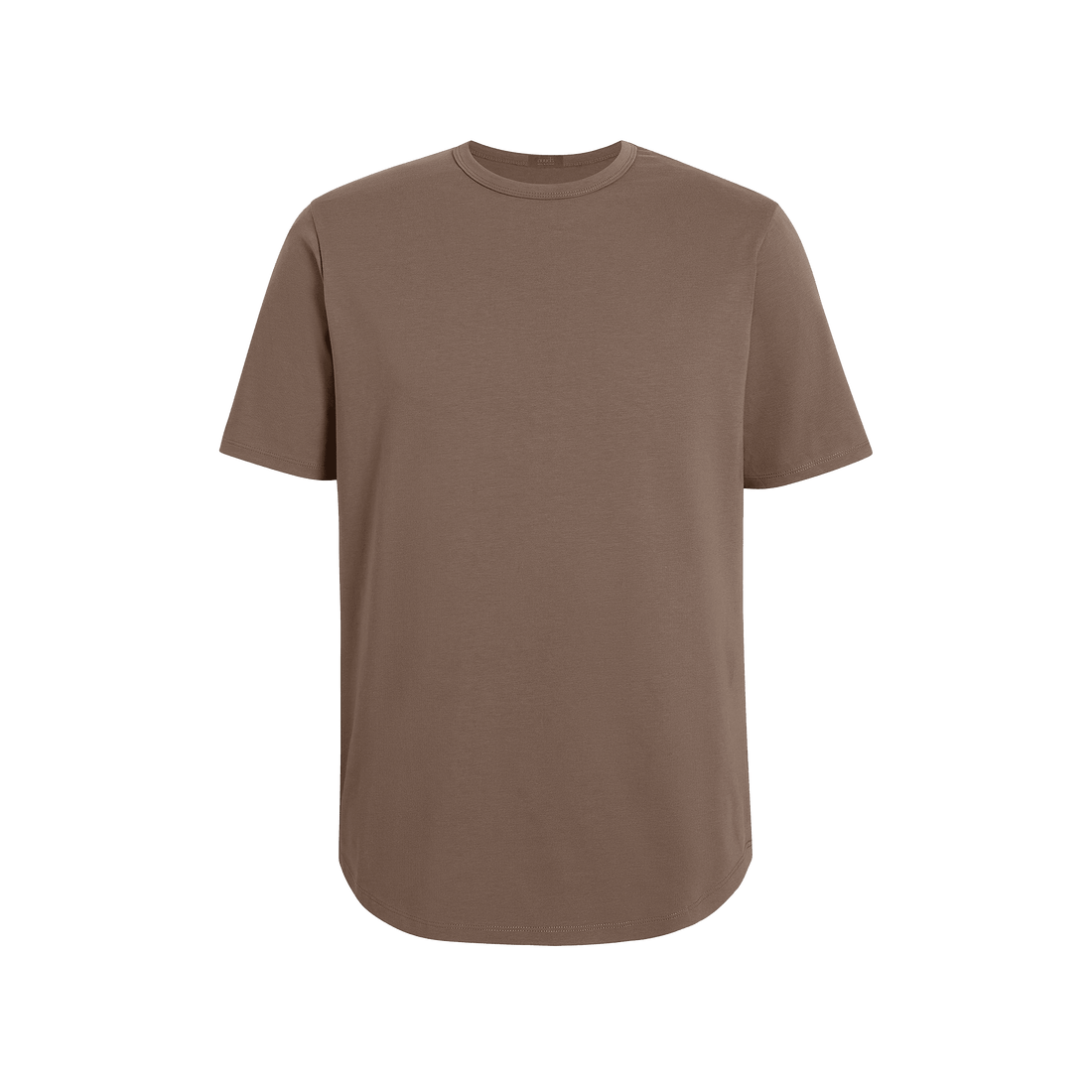 Men's Short Sleeve Curved Hem T-Shirt | Mocha